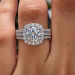 Diamond ring on a finger